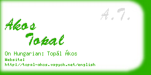 akos topal business card